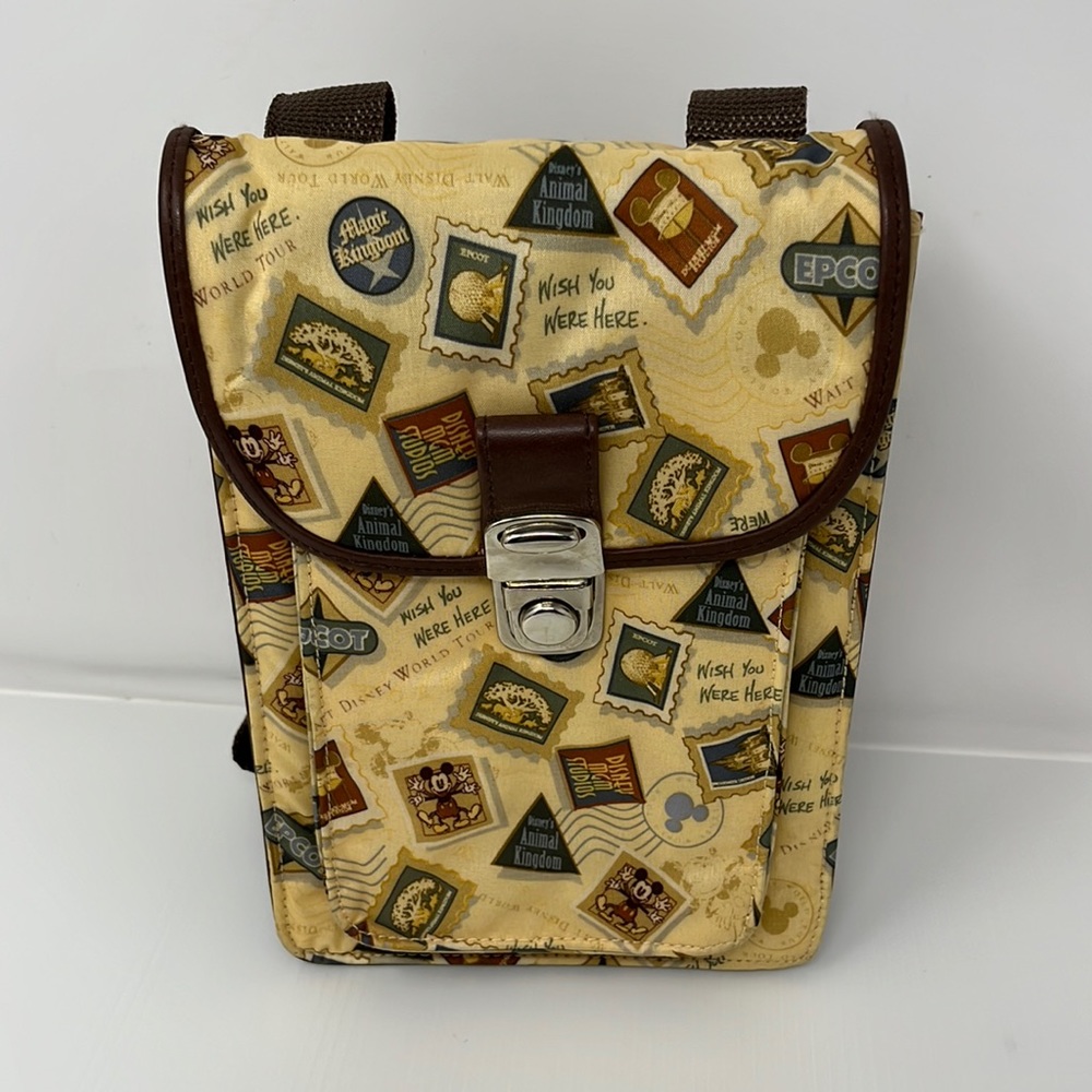 Walt Disney World "Wish You Were Here" Crossbody Bag‎ Pockets + Adjustable Strap